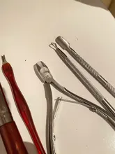 Conjunto de herramientas para manicura, tira de pulido, limas de uñas, Tijera para piel muerta, tenedor con piel muerta, removedor de manicura