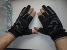 Guantes de pesca antideslizantes para hombre y mujer, protección Universal para pesca, 3 dedos, para exterior, medio dedo, 1 par