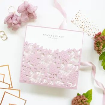 50/100 Soft Pink Rose Wedding Invitations Cards Laser Pocket bridal marriage birthday invite printable template blank insert
50/100 Soft Pink Rose Wedding Invitations Cards Laser Pocket bridal marriage birthday invite printable template blank insert