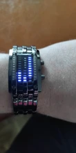 Reloj de lujo para amantes de los hombres y las mujeres de acero inoxidable azul binario luminoso LED pantalla electrónica relojes deportivos de moda para mujeres