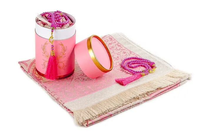 AMAZING Special Cylinder Boxed Set with Prayer Rug and Pearl Rosary for My Beloved Mother - Pink & Sky Blue Color BOOK TASBİH
AMAZING Special Cylinder Boxed Set with Prayer Rug and Pearl Rosary for My Beloved Mother - Pink & Sky Blue Color BOOK TASBİH