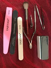 Conjunto de herramientas para manicura, tira de pulido, limas de uñas, Tijera para piel muerta, tenedor con piel muerta, removedor de manicura