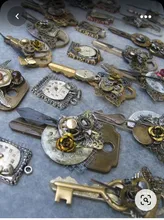 83x31mm 2pcs Bronce Verde Oro Colores Color plata antigua Llave chapada Hechos a mano Colgante: DIY para collar de pulsera