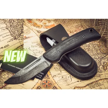 Folding Morvin knife with Damascus steel blade and grab handle
Folding Morvin knife with Damascus steel blade and grab handle