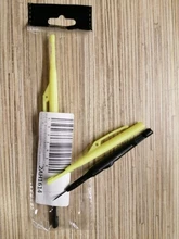 2 uds. Ganchos para pesca con mosca, herramientas para atar, separador de anzuelos de pesca, separador de plástico, removedor de anzuelos, Disgorger, recolector de nudos, nivel amarillo + negro