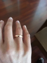 Dans Element-anillos de boda para mujer, anillos de boda de moda de Color dorado y cobre simples y redondos reales para mujer, Fi-RG90696 de calidad superior saludable