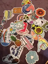 35 Uds. 100% pegatinas de vinilo de naturaleza bonita de la muchacha de VSCO para botellas de agua pegatinas estéticas impermeables para las niñas para el coche del teléfono portátil