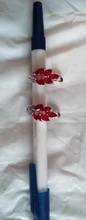 Pendientes de tuerca inusuales para mujer, joyería coreana, regalo de San Valentín, bisutería de Color rojo y plateado, pendientes de precio de fábrica, 1 par