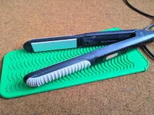 Esterilla de viaje de silicona resistente al calor, bolsa para rizar el pelo, plancha, multifunción, antideslizante, plana, Herramienta de Peinado
