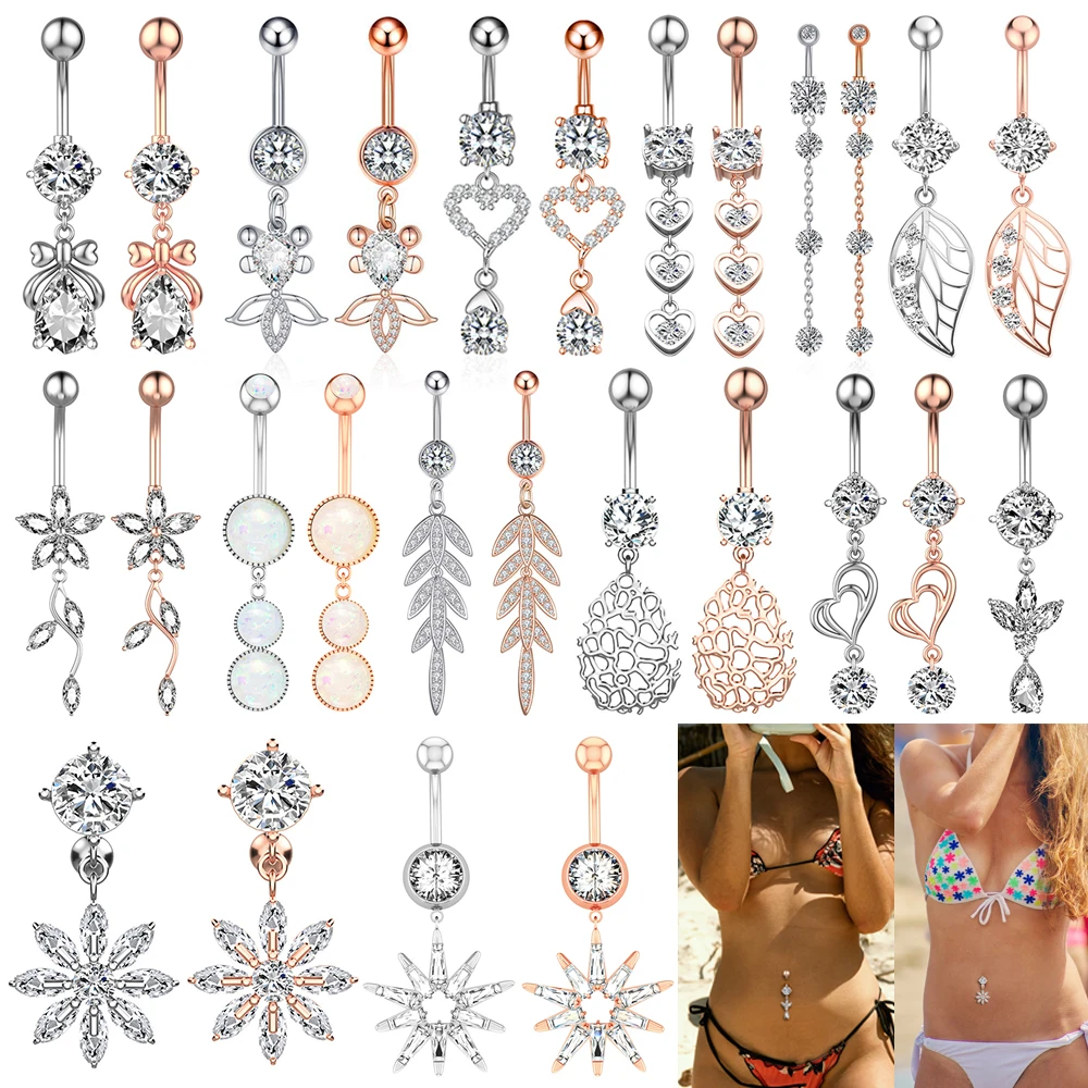 14G CZ Belly Button Rings Long Dangled Bar Belly Piercing Ring Shinny Crystal Piercing Belly 316L Stainless Steel Body Jewelry
14G CZ Belly Button Rings Long Dangled Bar Belly Piercing Ring Shinny Crystal Piercing Belly 316L Stainless Steel Body Jewelry