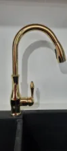 Kitchen-Faucets Tap-Mixer Pull-Out Single-Hole-Handle Gold Silver Tap-866011 Swivel-Degree