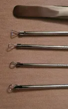 Agujas para quitar espinillas, Juego de Extractor de acné, cuchara de Metal, manchas negras, poros, cuidado Facial, 3/4/9 Uds.