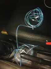 1M / 2M / 3M / 5M Interior del coche Lámpara decorativa LED Cableado EL tira de neón para Auto DIY Luz ambiental flexible USB Fiesta Atmósfera Diodo Cartelera Letrero Decoración de vacaciones Luces