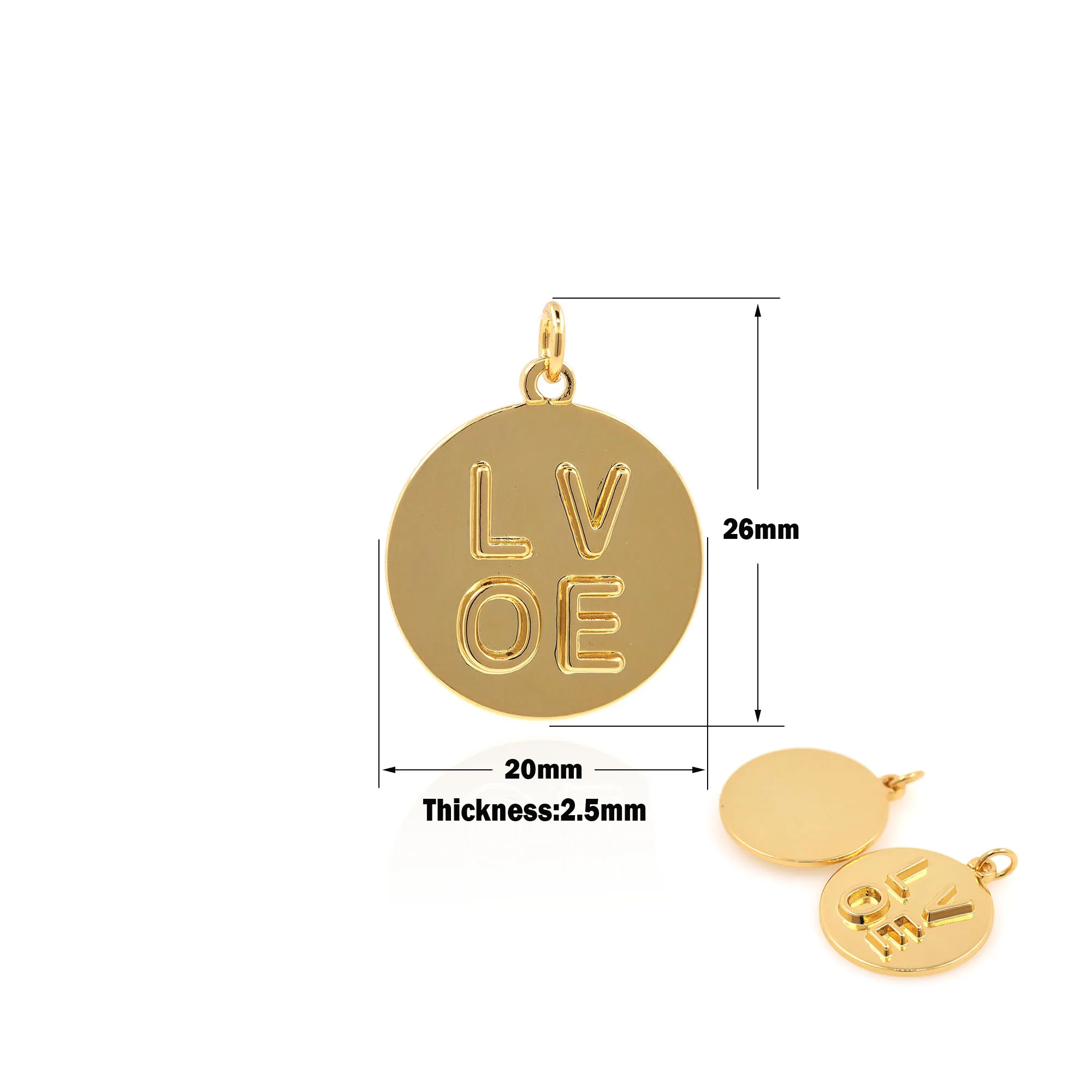 Gold Filled Round Love Letter Pendant Necklace Bracelet Earrings DIY Handmade Jewelry Making Accessories Valentine's Day Gifts
Gold Filled Round Love Letter Pendant Necklace Bracelet Earrings DIY Handmade Jewelry Making Accessories Valentine's Day Gifts