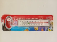 1 Uds medidor de vidrio acuario temperatura del agua termómetro con bonita ventosa