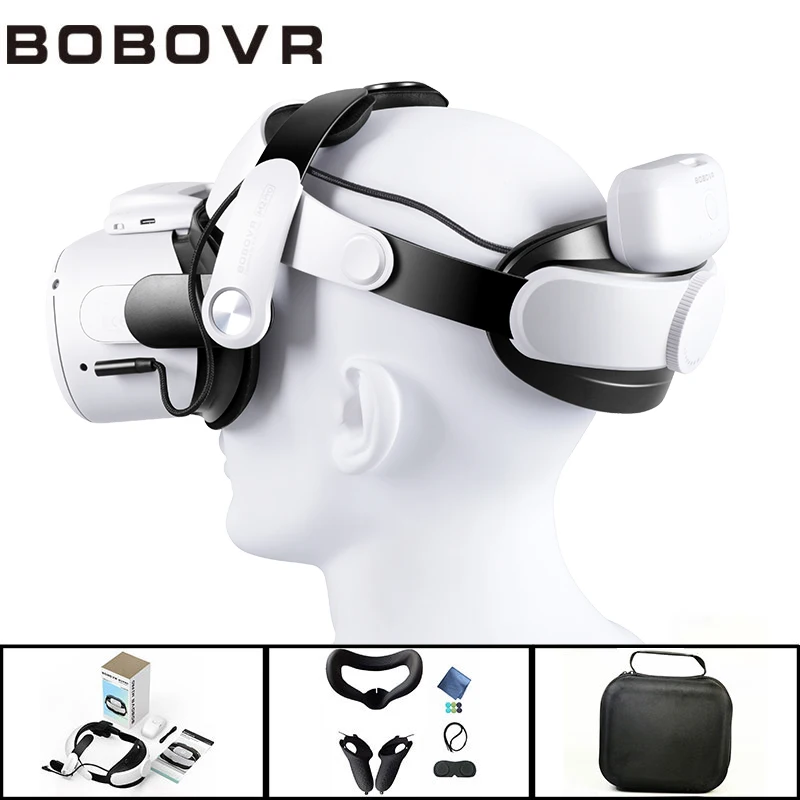 BOBOVR M2 Pro Battery Pack Elite Strap for Oculus Quest 2 Halo Replacement Quest2 VR Accessories Power Bank Bracket | Электроника