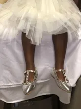 CCTWINS-zapatos de primavera para niños y niñas, calzado de fiesta con cierre de tuerca, color negro, planos blancos, G358