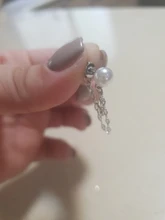 Pendientes de plata de ley 925 con borlas, cuentas de perlas redondas, aretes de tuerca estilo coreano para mujer, joyería de boda, aretes eh999