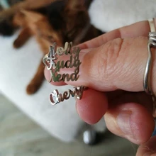 Letdiffery-Anillos personalizados de 3 nombres para Familia, joyería personalizada de acero inoxidable para mamá, papá, niños, familia, regalos