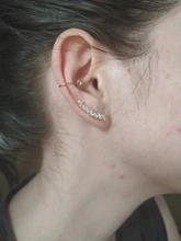 Bohemio sin Piercing para la oreja, de estrás de cristal brazalete de Clip de perno pendientes para las mujeres chica de moda pendientes joyas Bisutería