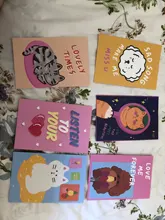 Ins-tarjetas postales de gato de dibujos animados Kawaii, Tarjetas de Navidad, accesorios para posar, tarjeta de felicitación de cumpleaños, regalo de Año Nuevo