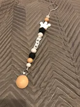 Cadenas de Chupete de Silicona Hechas a Mano de Nombre Personalizado Cadena de Dentición Segura Mordedor de Bebé Chupete Respetuoso con el Medio Ambiente Clips Cadena de Soporte