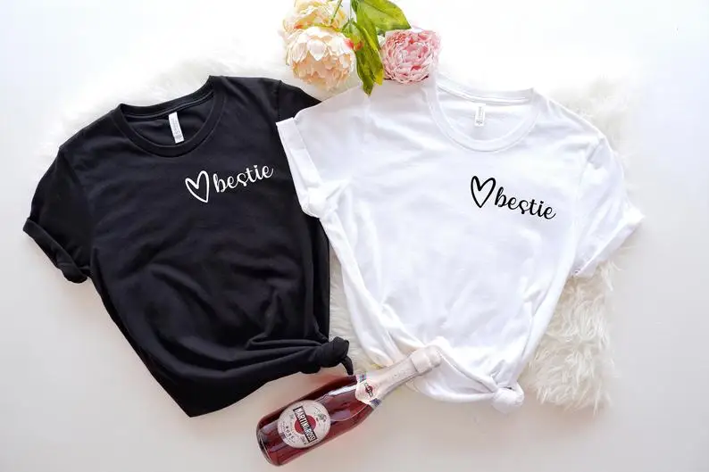 Skuggnas Bestie Shirt Best Friend Cotton T shirt Summer Fashion BFF t shirts Best Friends Gift Bestie Tee Besties Top Drop Ship
Skuggnas Bestie Shirt Best Friend Cotton T shirt Summer Fashion BFF t shirts Best Friends Gift Bestie Tee Besties Top Drop Ship