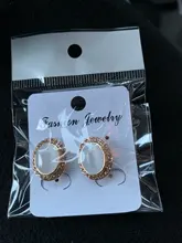 GRACE JUN-pendientes de piedra de Color dorado para mujer, aretes sin perforaciones, con Clip geométrico, joyería 2019