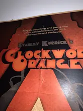 Cartel clásico de película A relojería, naranja, decoración de muebles para el hogar, cartel de película Kraft, dibujo de pinturas decorativas adhesivas de pared