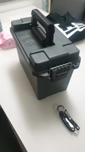 Caja de plástico para munición caja de almacenamiento estilo militar, ligera, de alta resistencia, accesorio para munición, caja de almacenamiento táctica, caja de balas