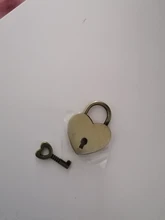 1 piezas con forma de corazón de Metal Vintage Mini bolso con candado maleta de equipaje caja llave cerradura con llave