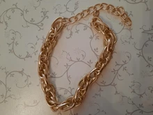 Gargantilla de cadena Punk para mujer, Collar de estilo Hip Hop, grande, grueso, de aluminio, dorado, cadena gruesa, joyería