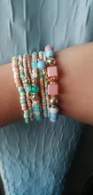 3-4 unids/set moda multicapa cuentas de piedra de cristal encantos borla Pulseras y brazaletes Pulseras Mujer pulsera Boho para Mujer regalo