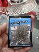 Rompin 100 Uds 000-5 # Pesca bien enganchado broche de presión de acero inoxidable 304 de Pesca barril giratoria atraer conector accesorios de Pesca