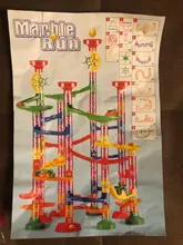Juego de bloques de construcción de pista de carreras de mármol de construcción para niños, juego de 109 uds, laberinto 3D, rollo de bolas, juguetes para niños, regalo de Navidad