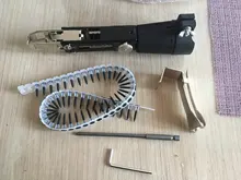 Adaptador de pistola de clavos con cadena de puntas de tornillo automático, taladro eléctrico, herramienta de carpintería, accesorio de Taladro Inalámbrico, 1 ud.