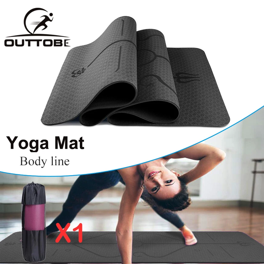 Outtobe Yoga Mat 6mm Gym Exercise Mat Eco Friendly TPE Material Non-Slip Exercise & Fitness Mat Workout Mat with Carry Bag
Outtobe Yoga Mat 6mm Gym Exercise Mat Eco Friendly TPE Material Non-Slip Exercise & Fitness Mat Workout Mat with Carry Bag