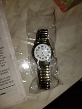 Reloj de cuarzo Vintage para hombre y mujer, pulsera elástica de oro y plata, de negocios, para parejas, para fiesta y oficina, 1 Uds.