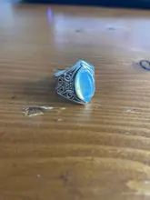 Anillos de cristal de curación grande Tibetano para mujer, joyas de piedra lunar indio antiguo bohemio, joyería fina, regalos para chicas