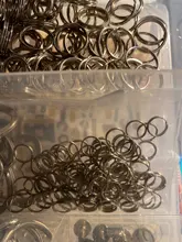 Rings Collar Accessories Key-Tags Round White Pet-Dog Steel Plated 10mm 8mm 15mm 100pcs