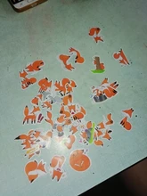 40 unids/lote divertido pequeño zorro DIY decorativo papel de etiqueta engomada del teléfono del ordenador portátil del coche álbum diario mochila niños pegatinas