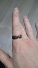 Anillos de madera de carburo de tungsteno para hombre y mujer, incrustaciones de flecha de acero, anillo de compromiso clásico, banda de cúpula pulida, ajuste cómodo