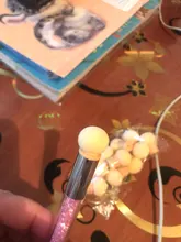 1 pincel para degradar el color de las uñas, con doble punta de esponja y mango con diamantes de imitación, accesorio apto para el degradado del esmalte de uñas artísticas