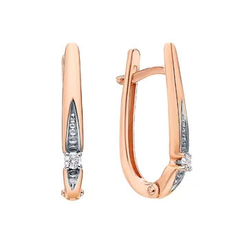 Gold earrings with diamonds sunlight sample 585
Gold earrings with diamonds sunlight sample 585