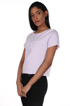 Markapia Button Detailed T-Shirt 
Markapia Button Detailed T-Shirt