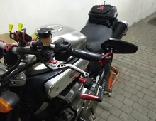 Espejo retrovisor Universal para motocicleta, retrovisor de extremo de barra de 22mm, 2 uds., espejos retrovisores de aluminio de 7/8 pulgadas para manillar de moto