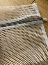 Bolsas de malla con cremallera para lavado de ropa interior, organizador de lavandería, gris