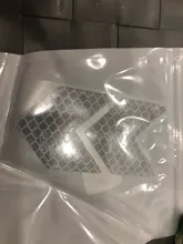 Pegatina reflectante de advertencia de coche, calcomanías con patrón de flechas, barra trasera automática, parachoques, calcomanía luminosa, marca de seguridad de tráfico, 4 Uds.