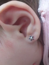 Pendientes pequeños de plata de ley S925 con forma de flor, joyería clásica, cierre de tuerca, 925