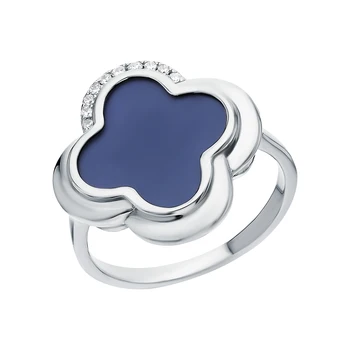 Silver ring with ceramics and cubic zirconia sunlight sample 925 
Silver ring with ceramics and cubic zirconia sunlight sample 925